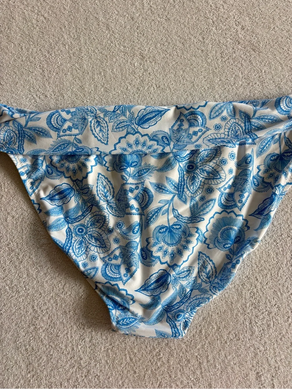 Melissa Odabash Provence Print Halter Bikini Set Blue White NWT US 12